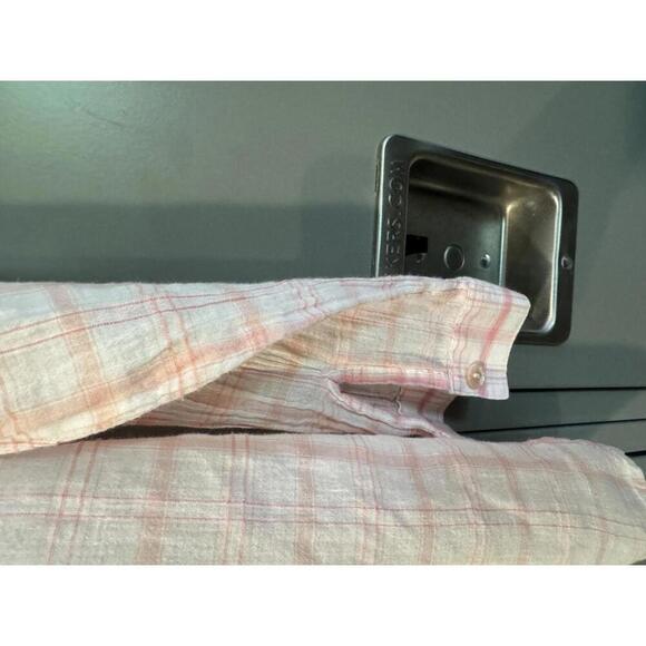 Marsh Landing Petites Pink Checkered Cotton Shirt Size PS - Picture 5 of 6